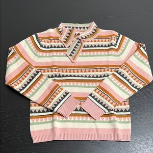 NWOT Misha And Puff Pink and Orange Striped Sweater